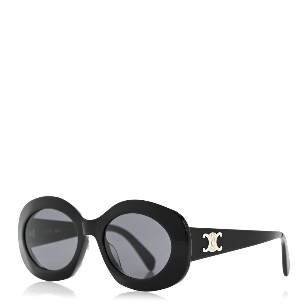 Oversized Round Sunglasses CL40292U Black