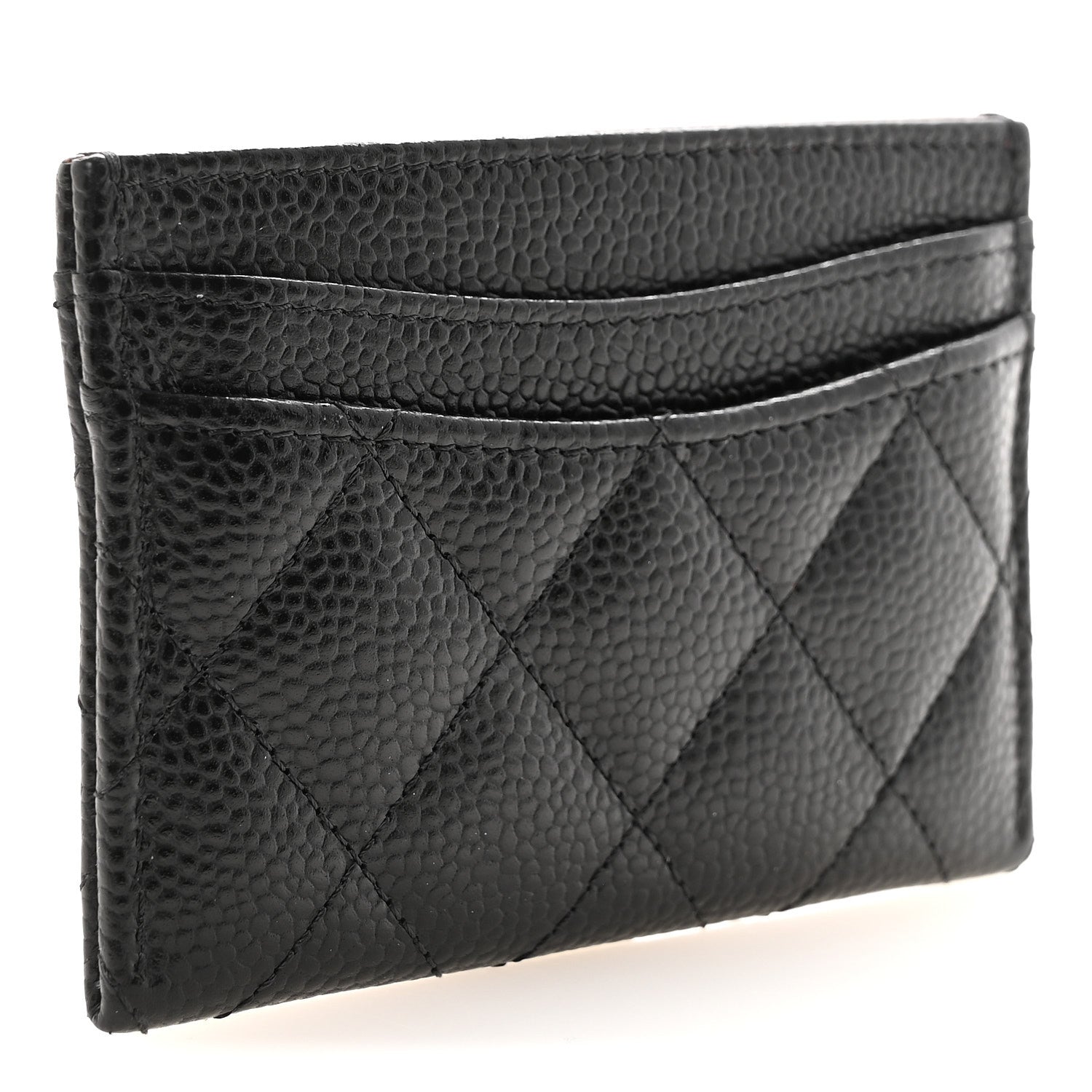 Caviar Quilted  Holder Black