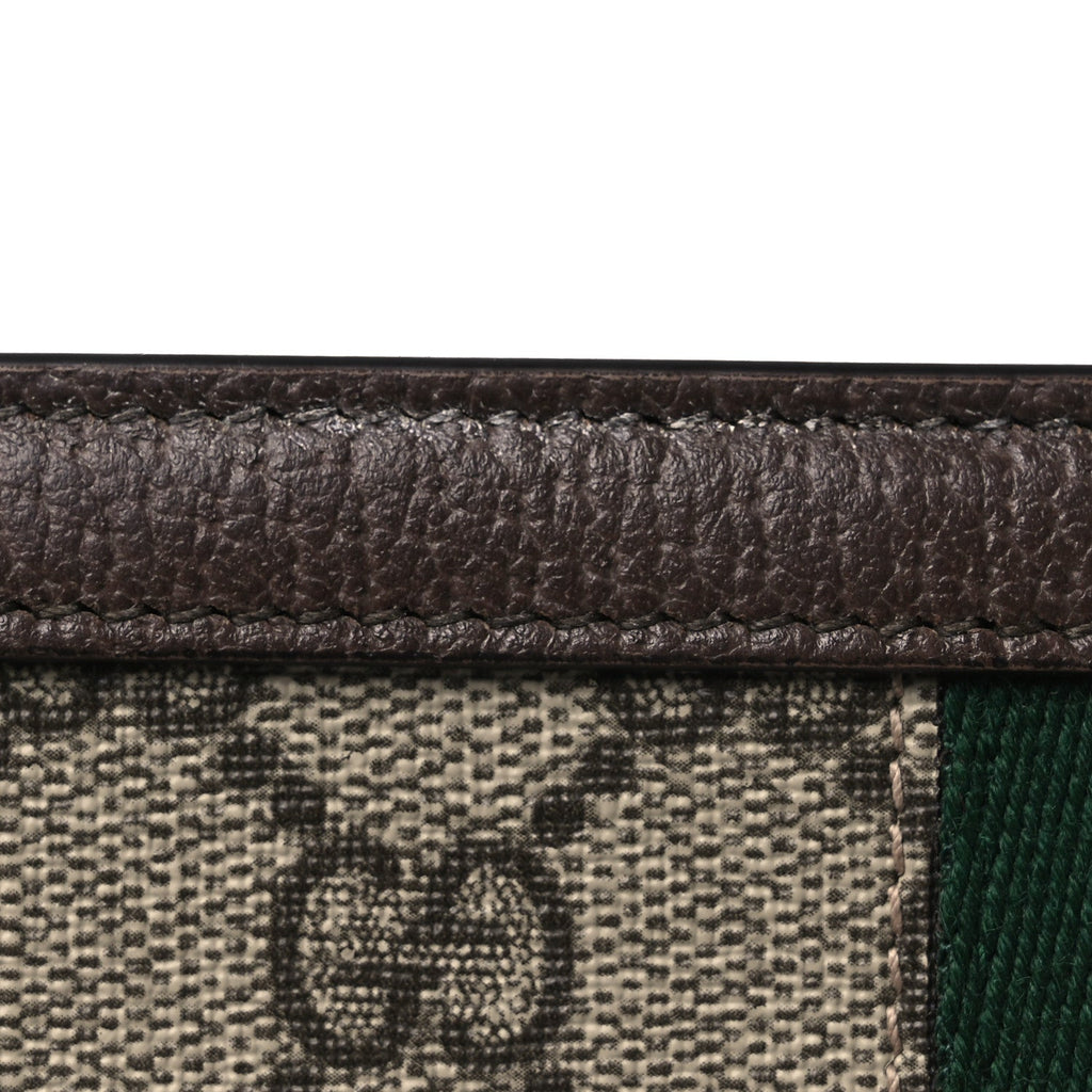 GG Supreme Monogram Web Ophidia Pouch Brown