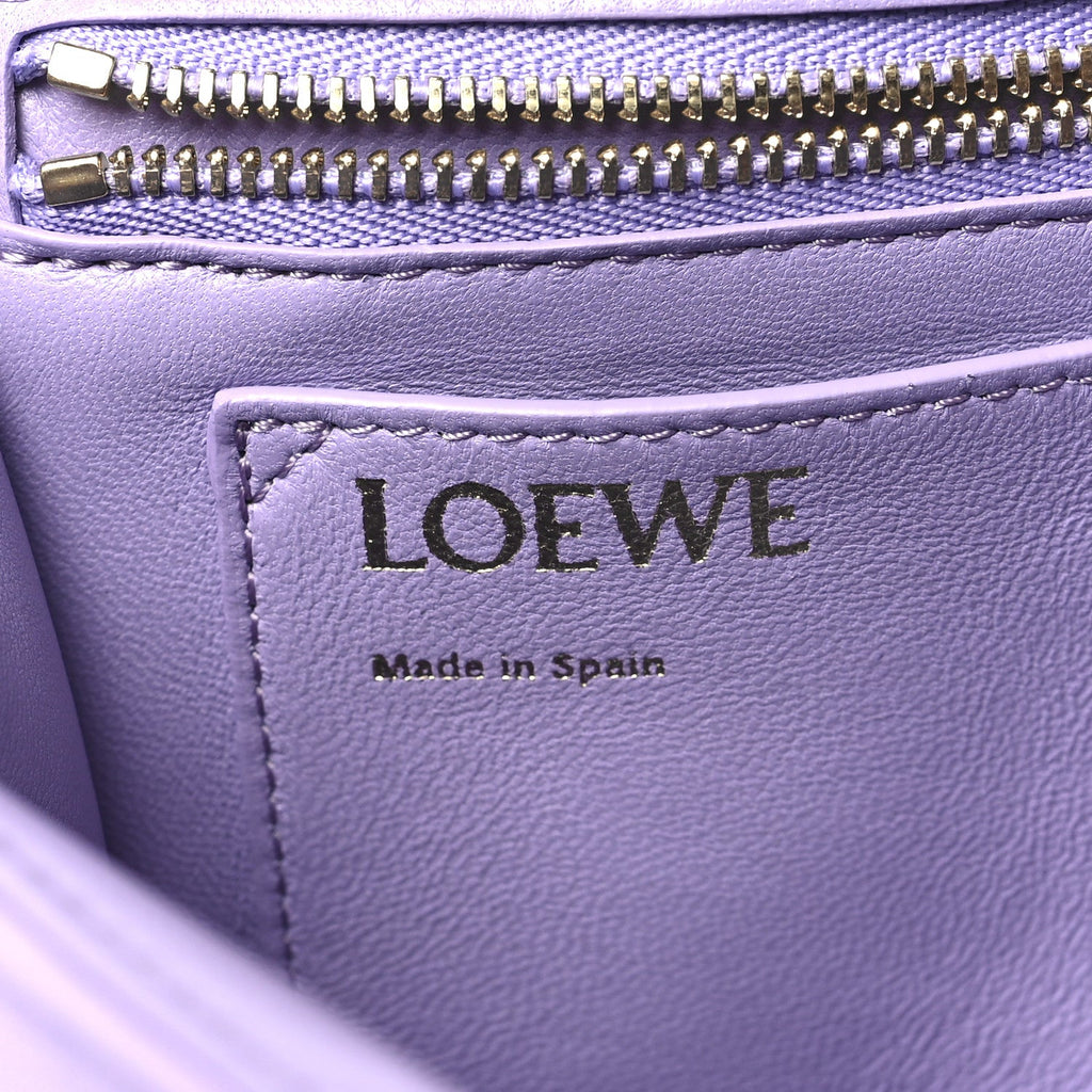Lambskin Pleated Goya Puffer Bag Light Mauve