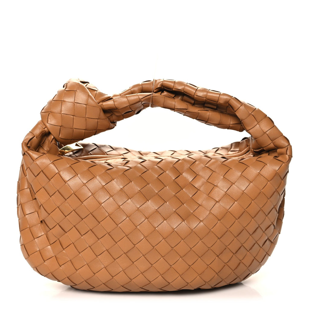 Nappa Intrecciato Teen Jodie Hobo Caramel