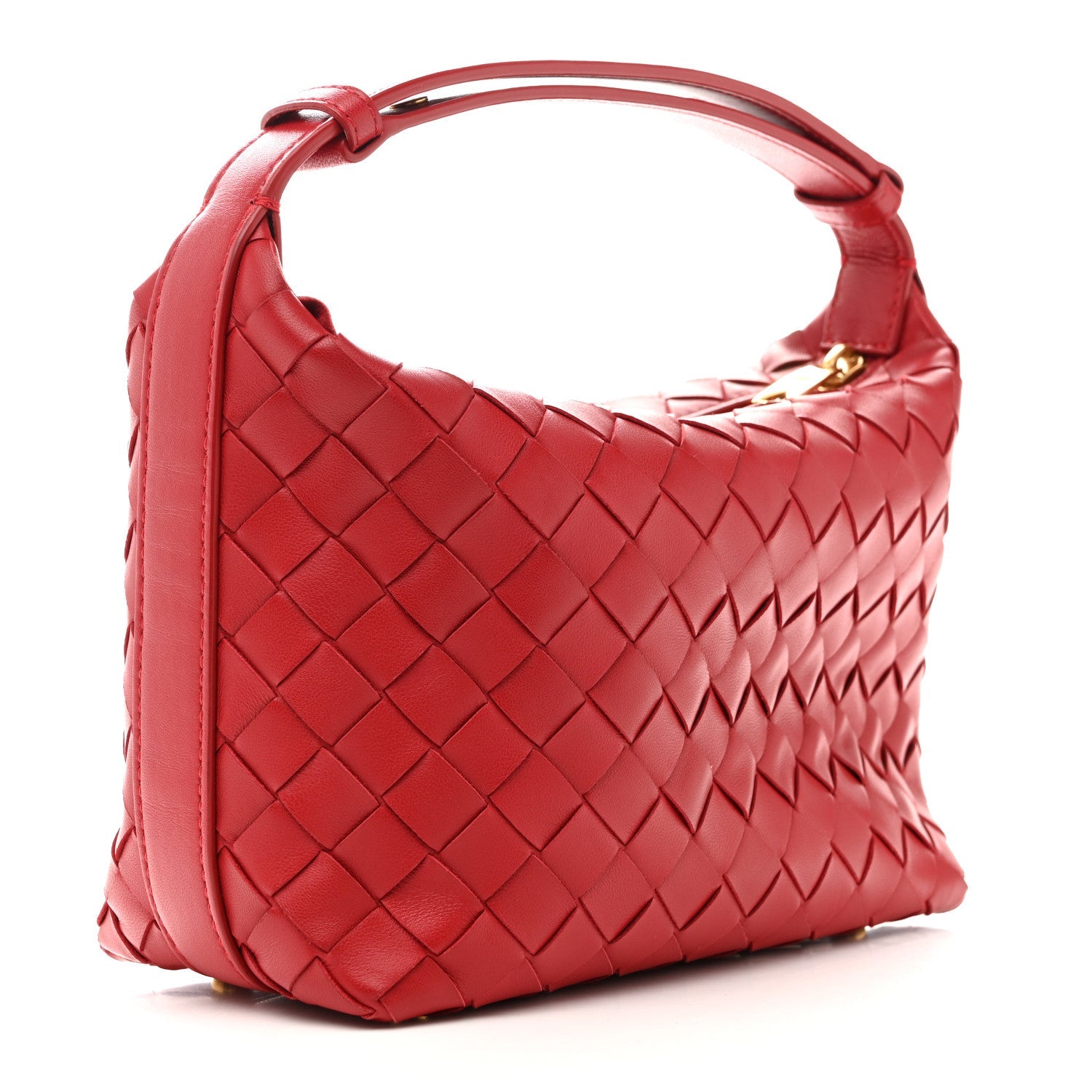 Calfskin Nappa Intrecciato Mini Wallace Apple Candy
