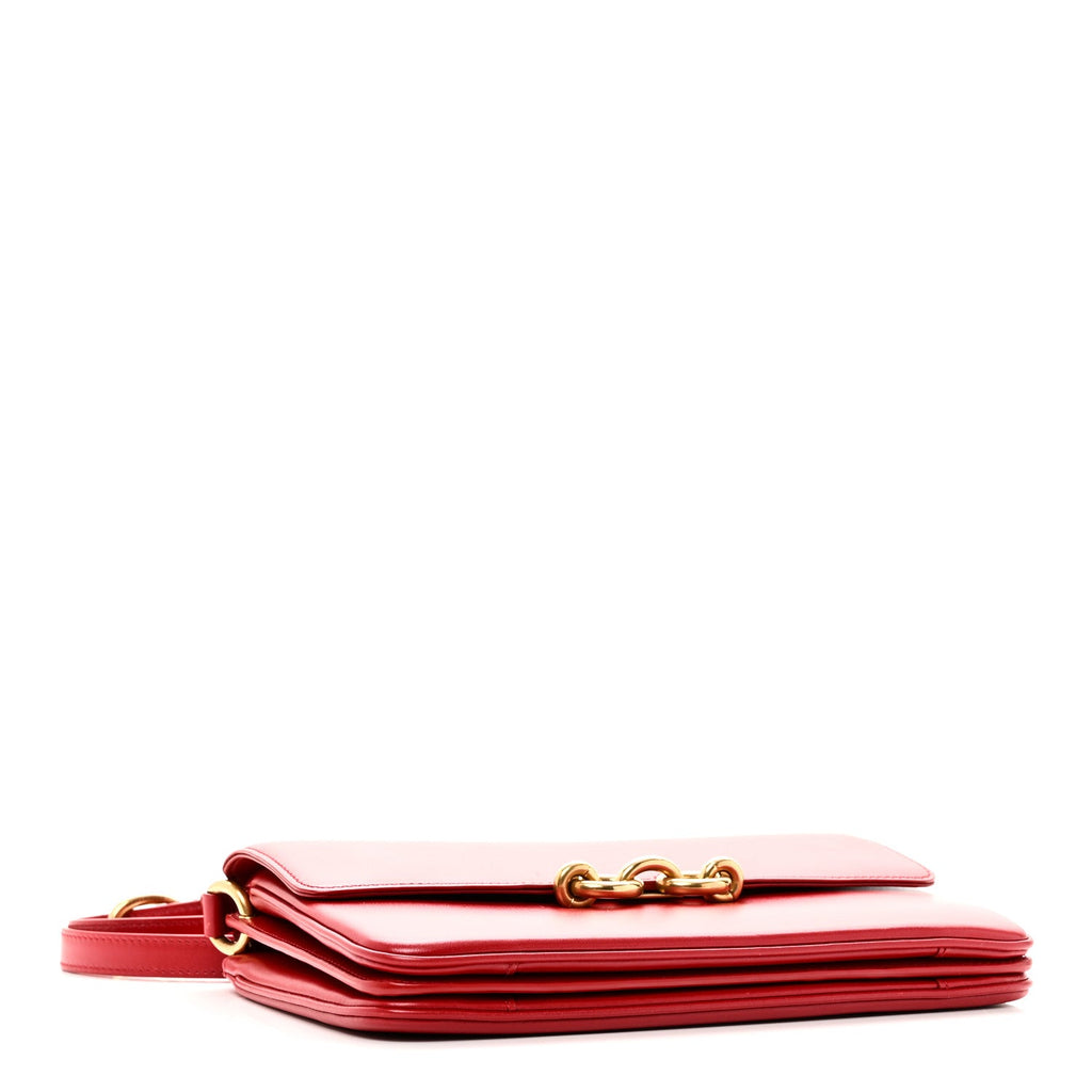 Smooth Calfskin Le Maillon Satchel Rouge Eros