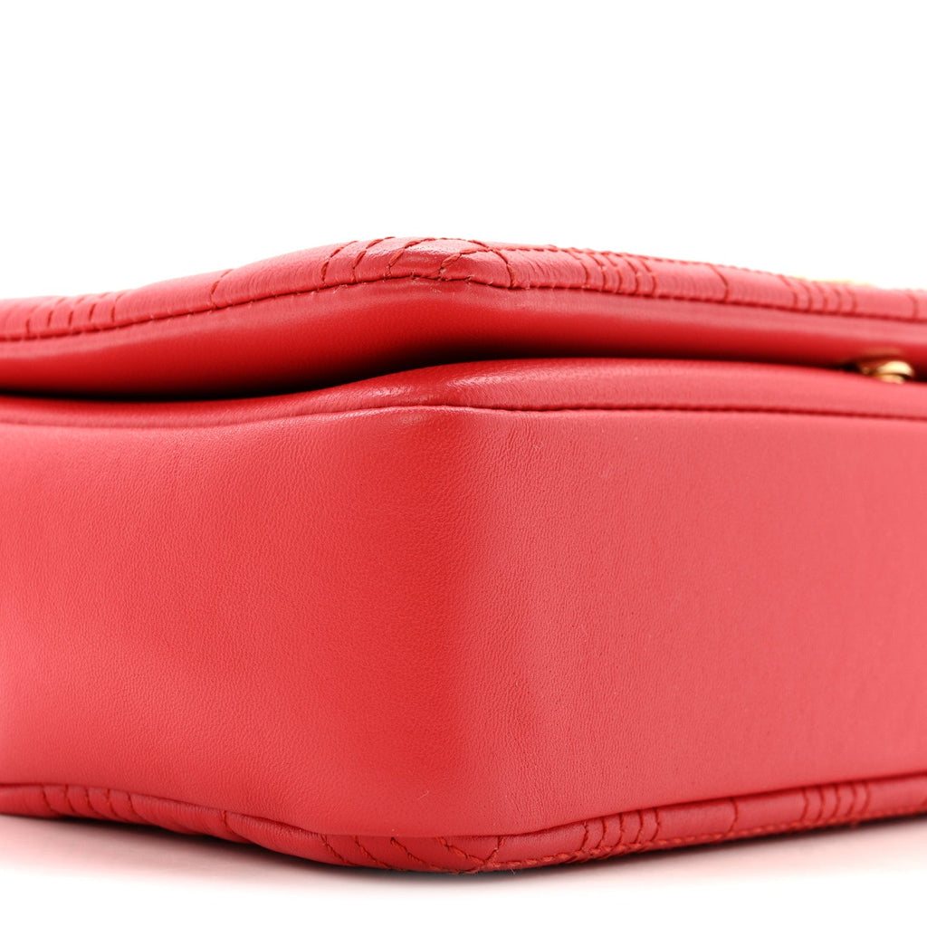 Lambskin Quilted Small Lola Bag Bright Red