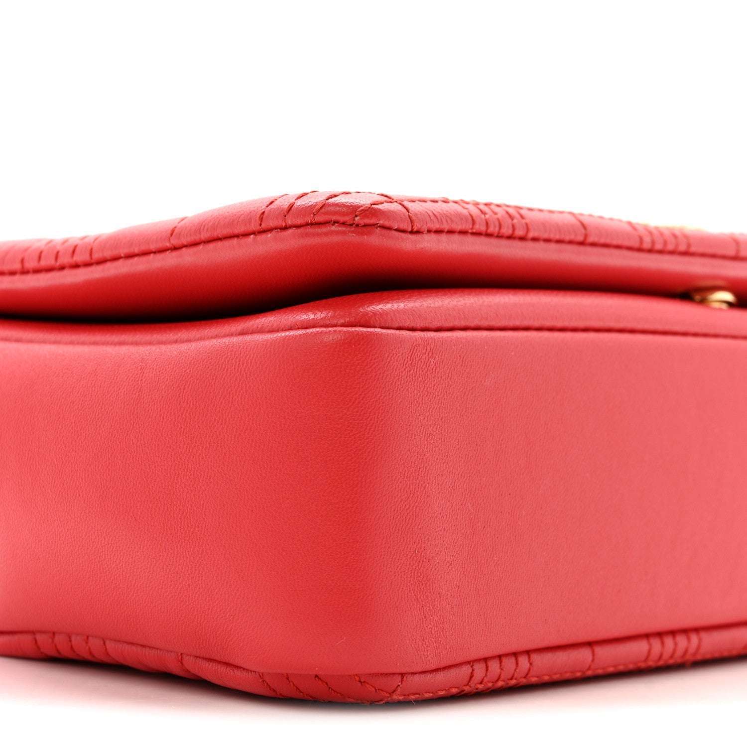 Lambskin Quilted Small Lola Bag Bright Red