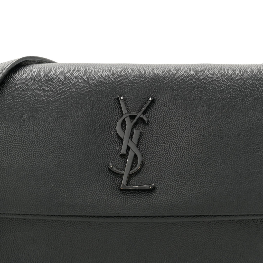 Grain De Poudre Medium West Hollywood Monogram Fold-Over Black