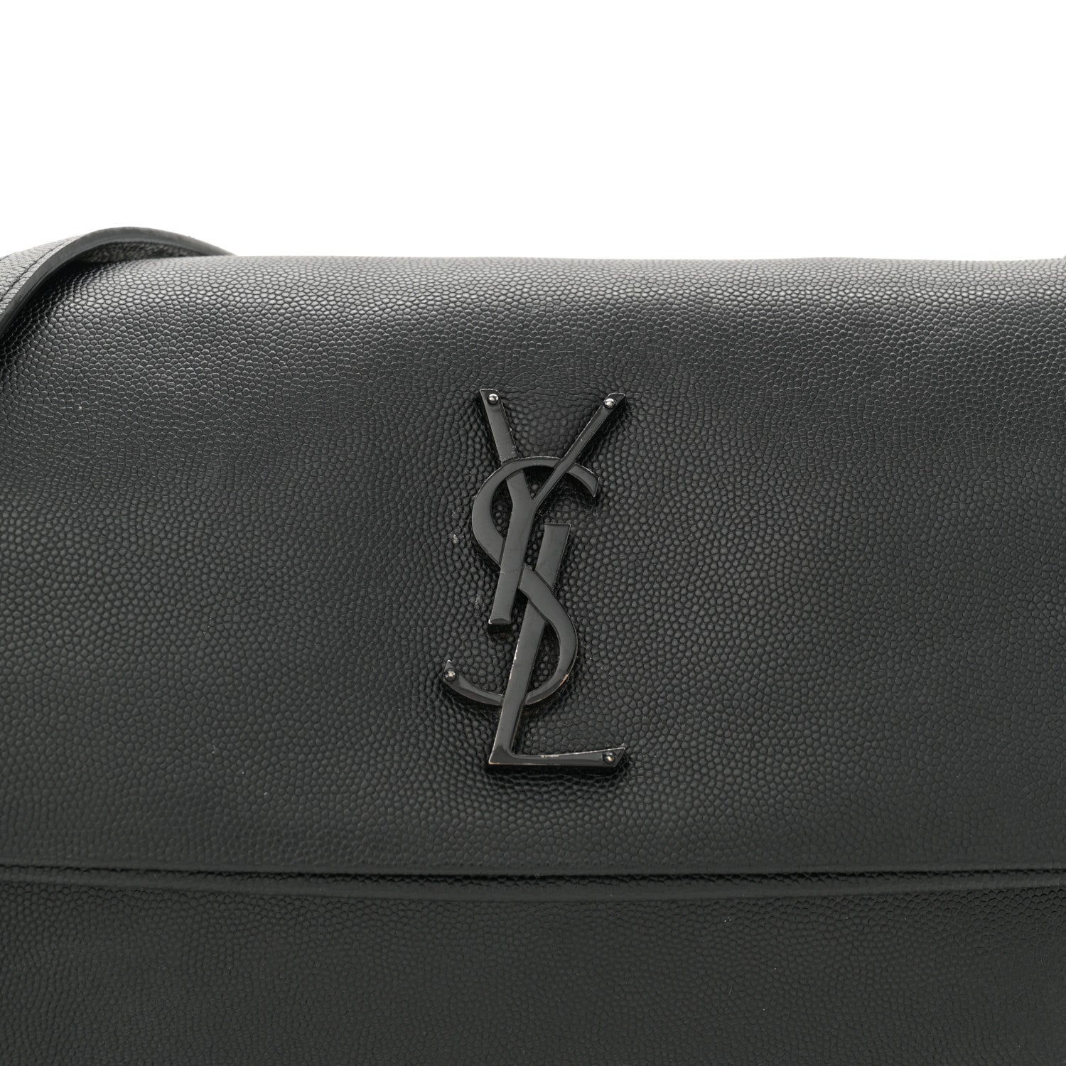 Grain De Poudre Medium West Hollywood Monogram Fold-Over Black