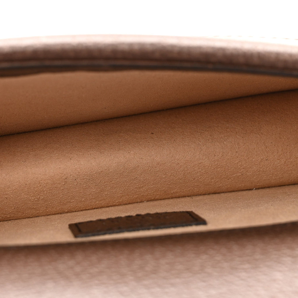 Monogram Jumbo GG Textured Dollar Calfskin Super Mini Dionysus Shoulder Bag Camel Ebony New Acero