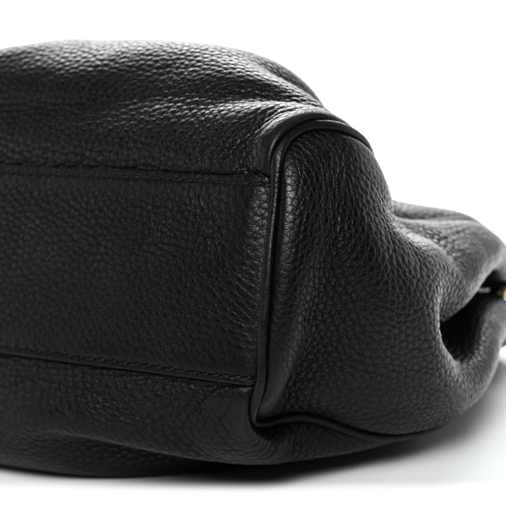 Calfskin Medium Sukey Tote  Black