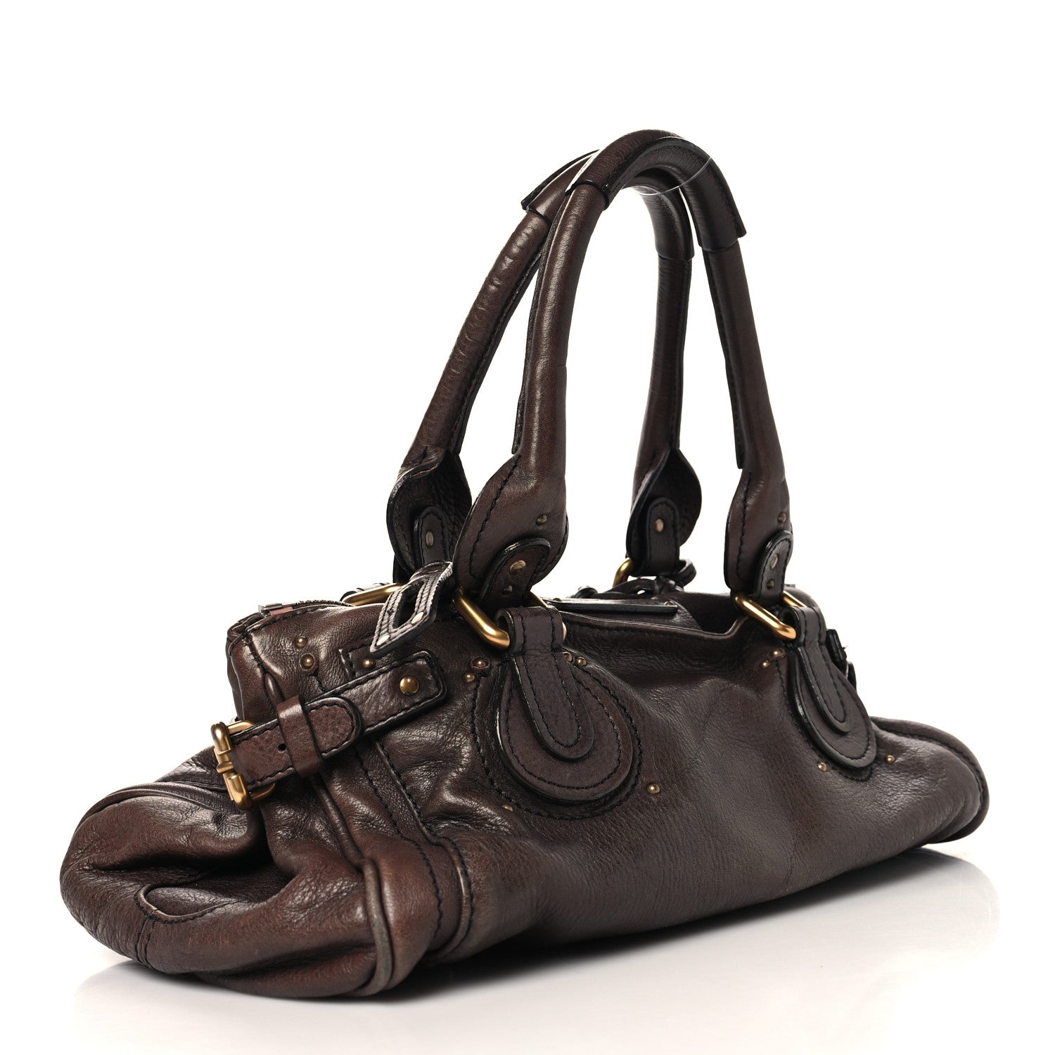 Calfskin Medium Paddington Satchel Chocolate