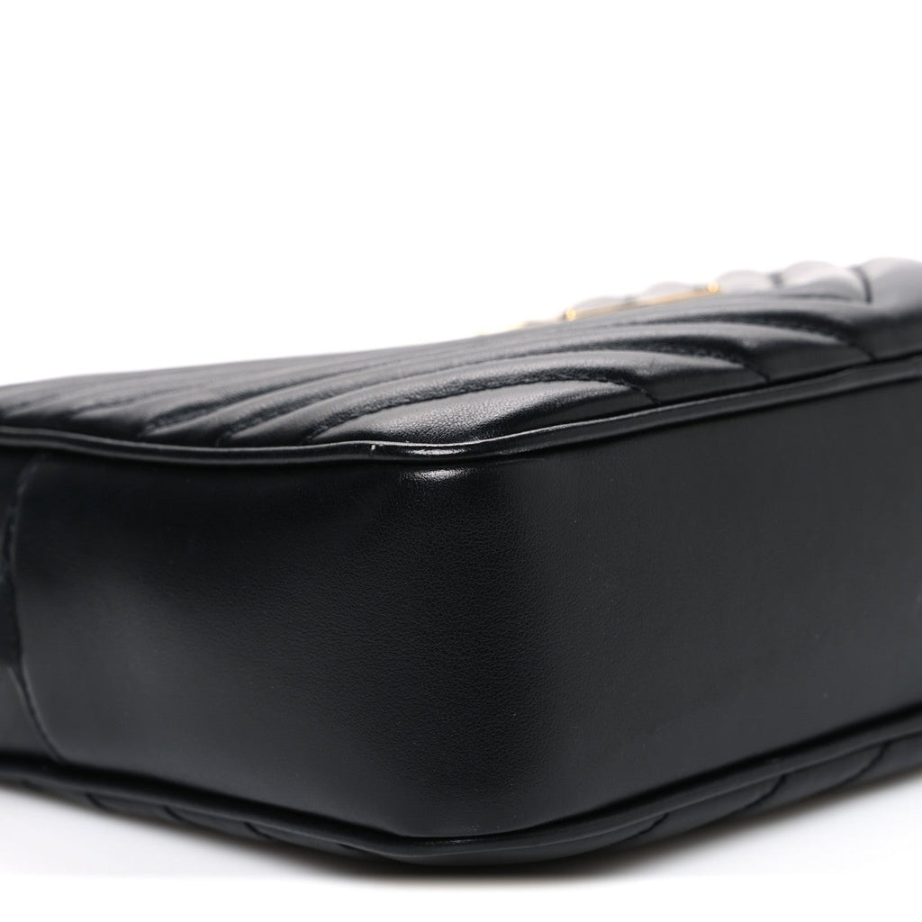 Calfskin Matelasse Monogram Lou Camera Bag Black