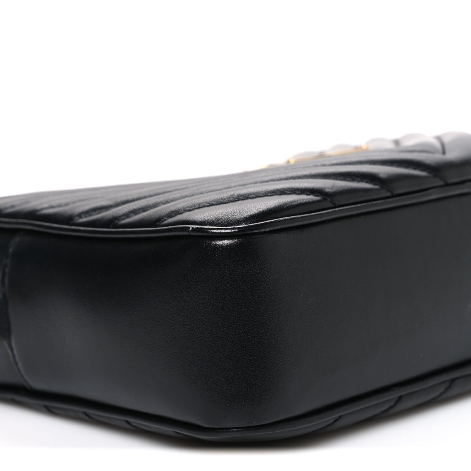 Calfskin Matelasse Monogram Lou Camera Bag Black