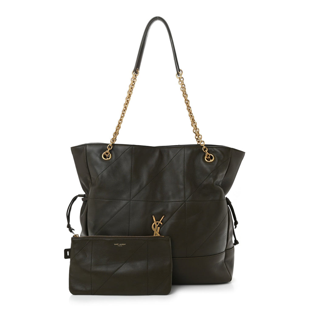 Lambskin Medium Jamie Shopping Tote Light Musk