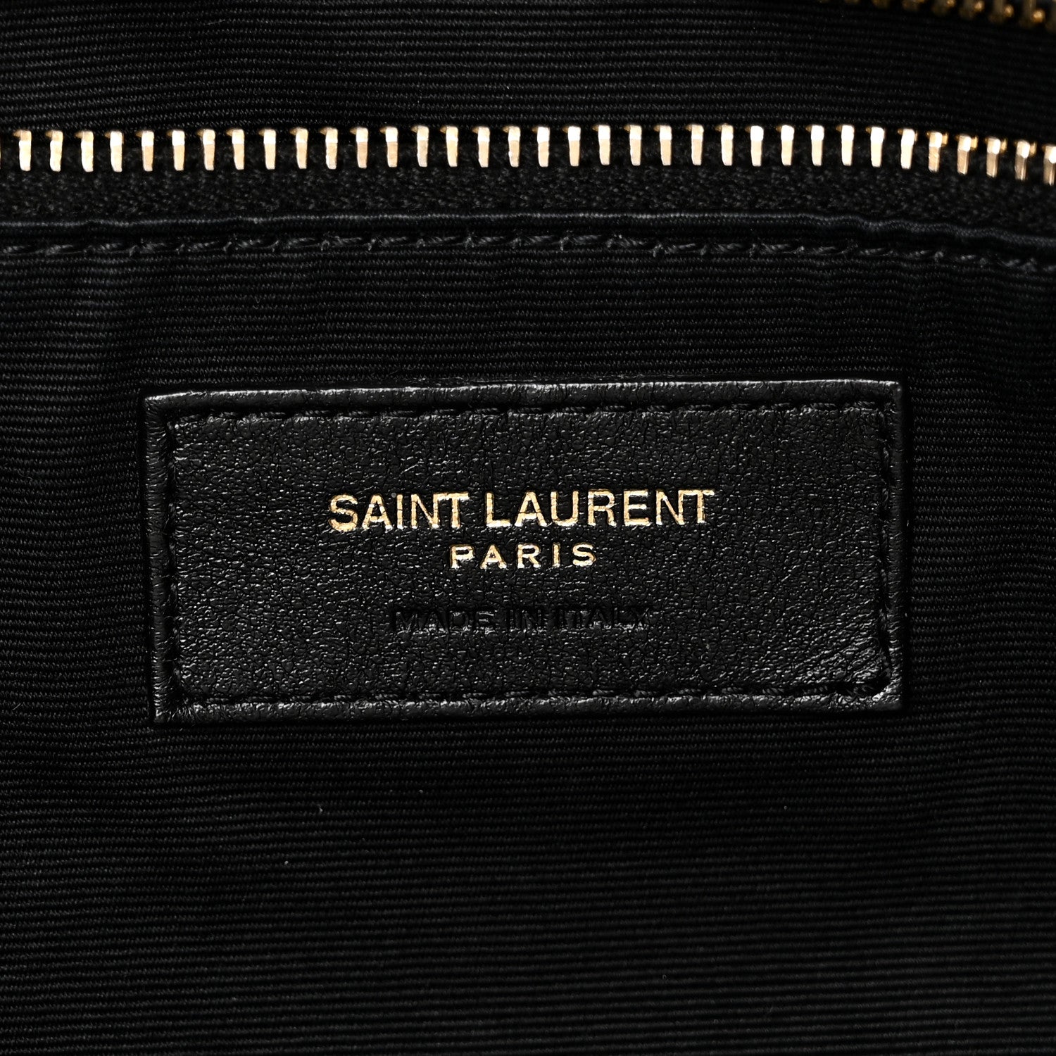Lambskin Quilted Maxi Icare Shopping Tote Black