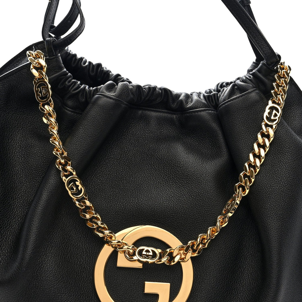 Calfskin Large Blondie Tote  Black