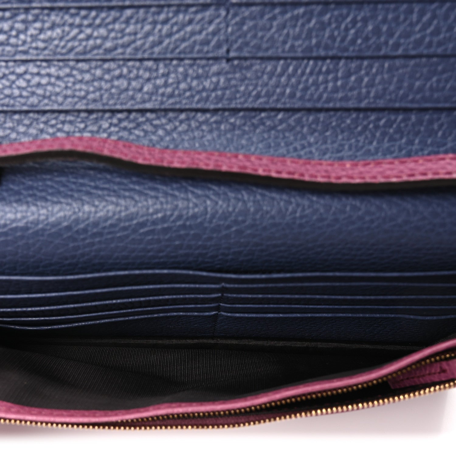 Dollar Calfskin Mini Swing Wallet Bag Purple