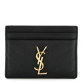 Grain De Poudre Matelasse Chevron Monogram Credit  Case Black