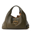 Grained Calfskin Softbit Maxi Shoulder Bag Forest Green