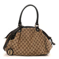 Monogram Medium Sukey Boston Bag Dark Brown