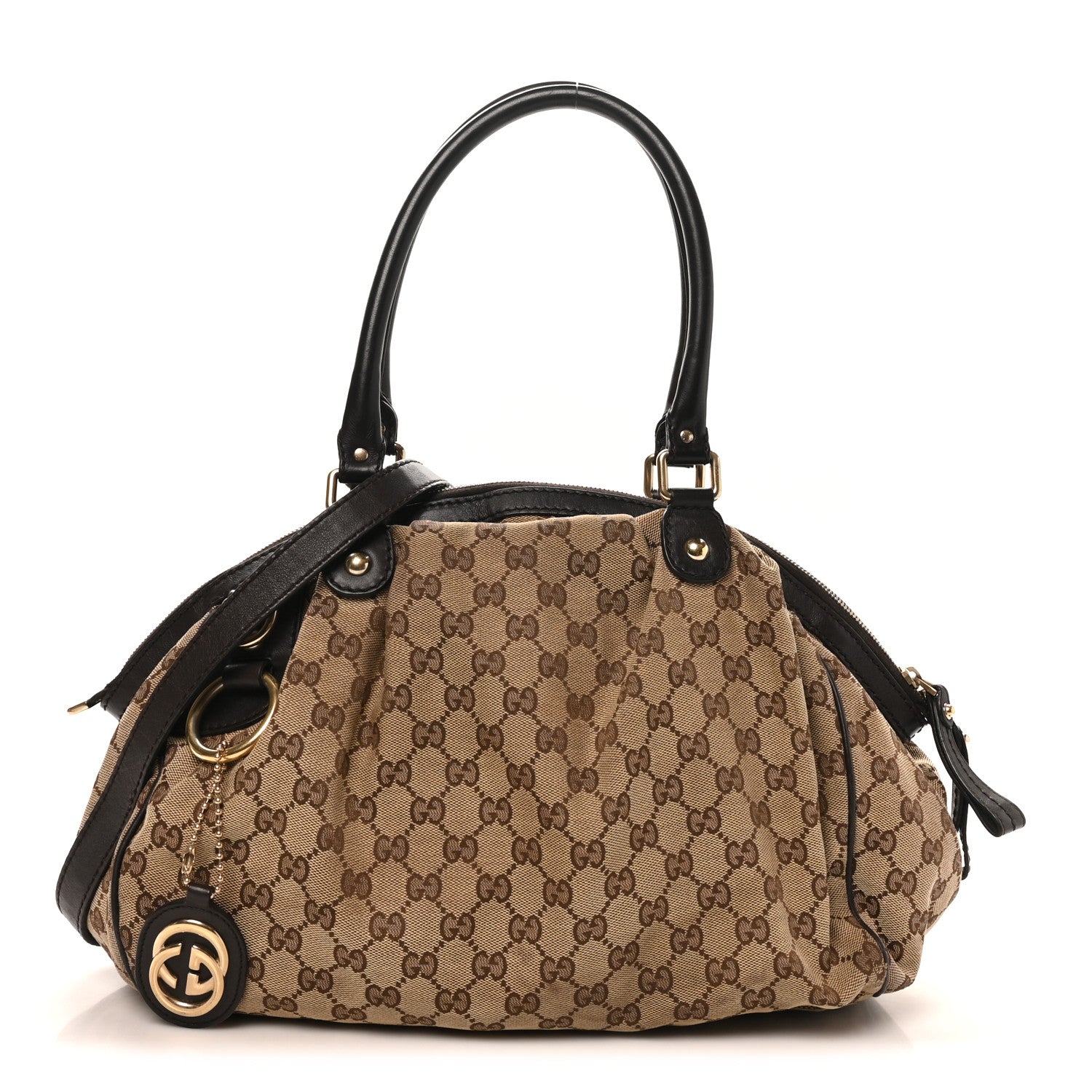 Monogram Medium Sukey Boston Bag Dark Brown