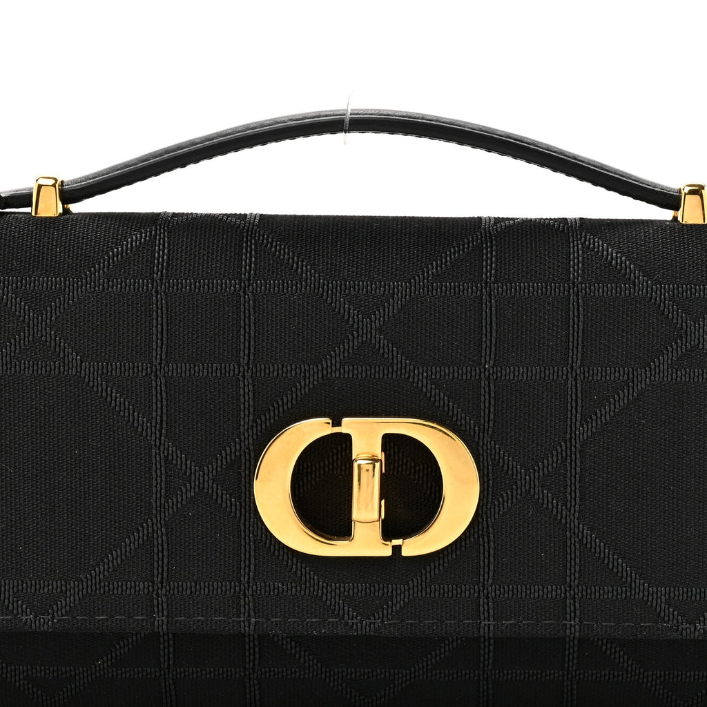 Technical Fabric Macrocannage Miss Caro Top Handle Pouch Black