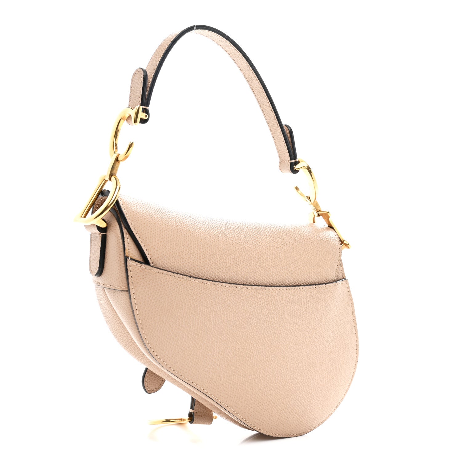 Grained Calfskin Mini Saddle Bag Fard