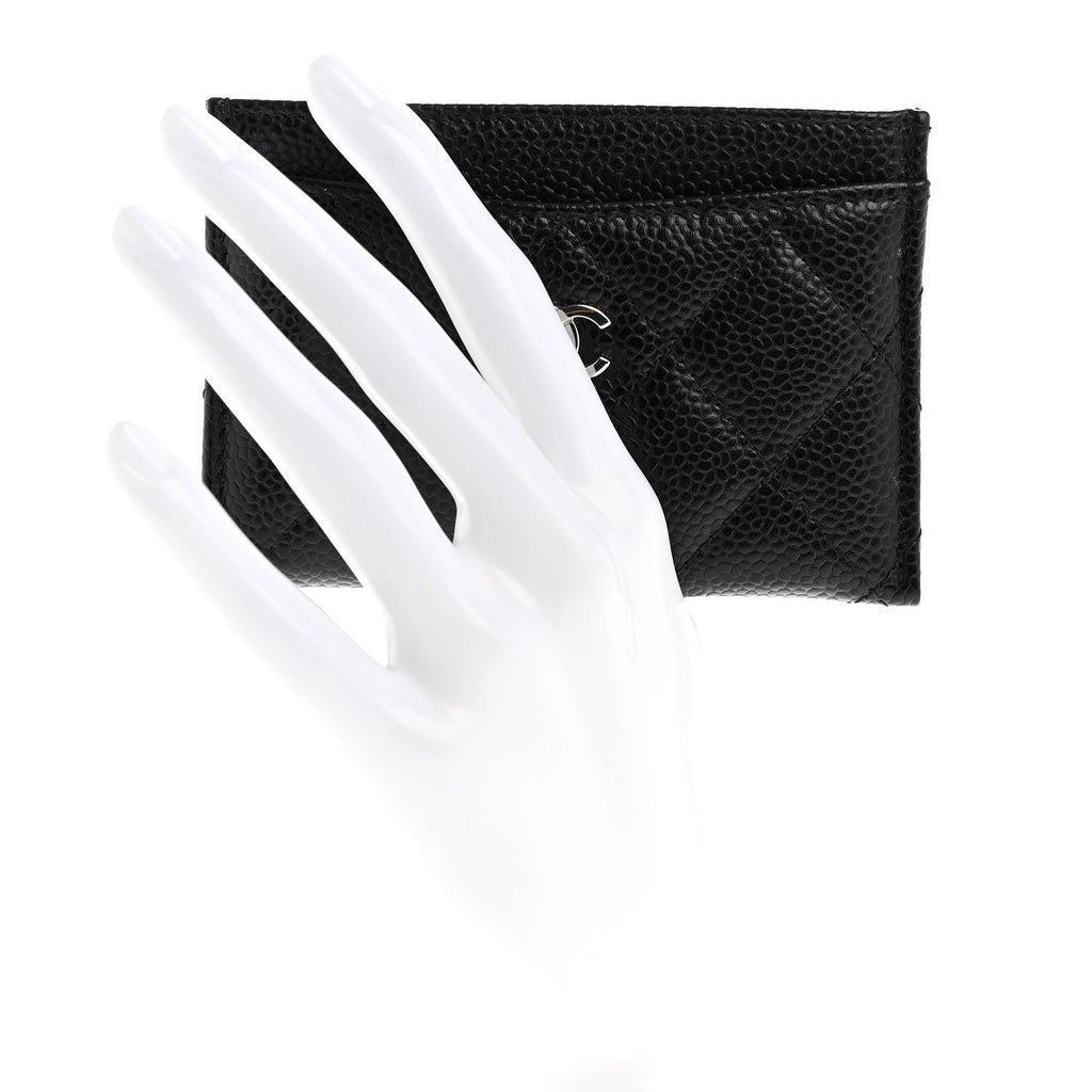 Caviar Quilted  Holder Black