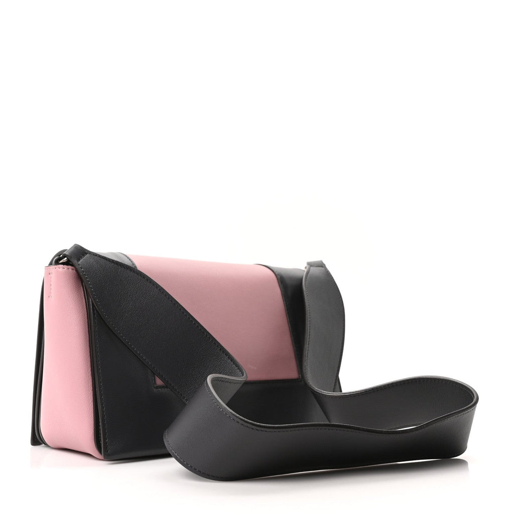 Shiny Smooth Calfskin Medium Frame Shoulder Bag Liquorice Antique Rose