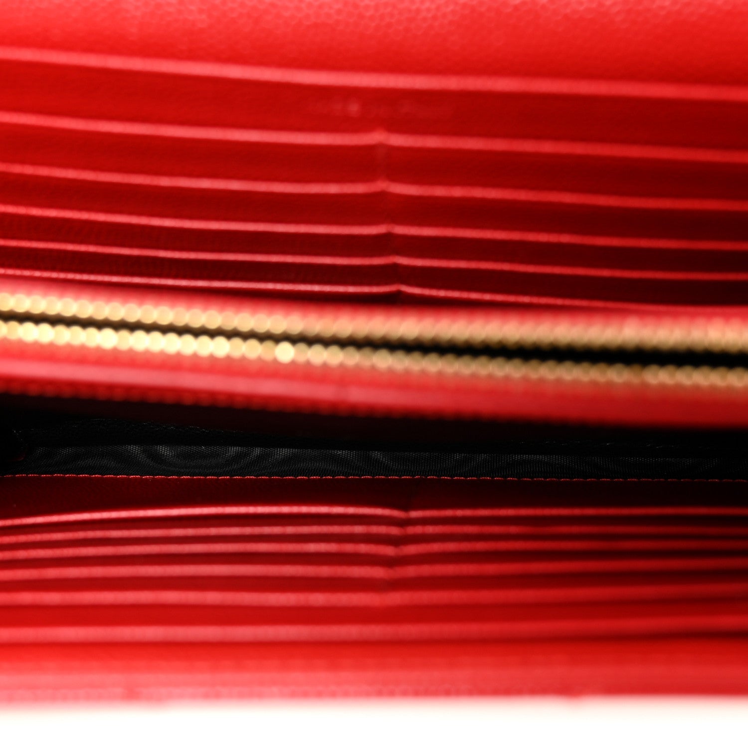 Grain De Poudre Matelasse Chevron Monogram Chain Wallet New Red