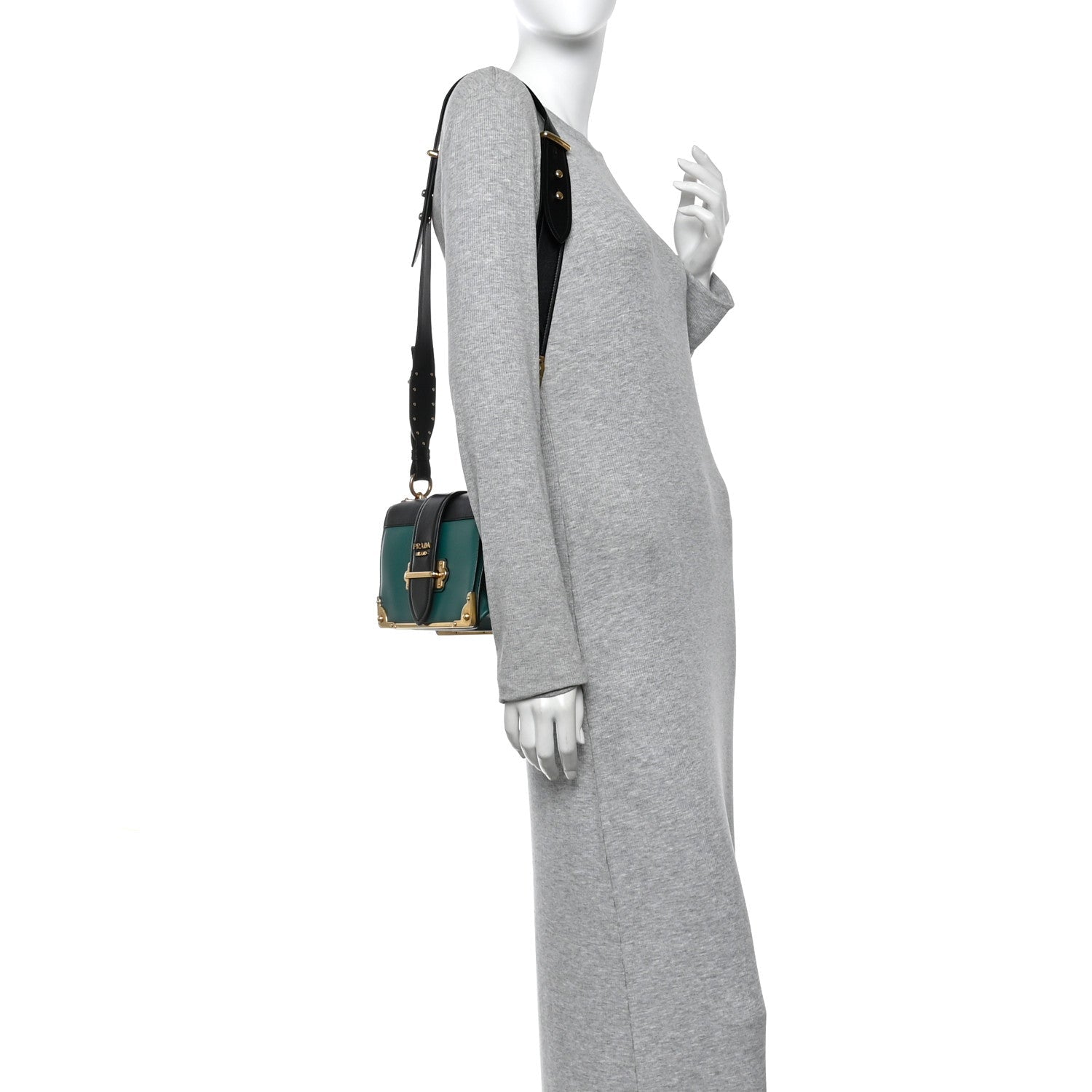 City Calf Saffiano Cahier Bag Biliardo Black