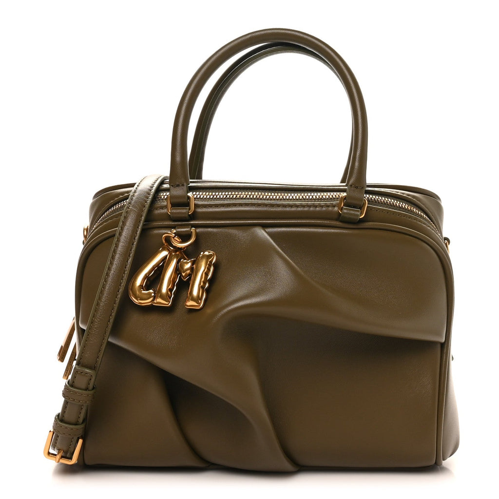 Lambskin Small The Wave Bag Olive