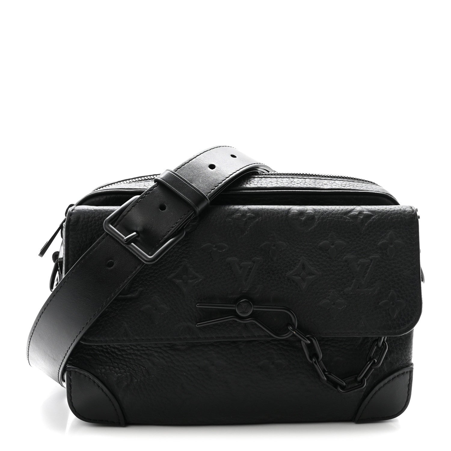 Taurillon Monogram Steamer Messenger Black