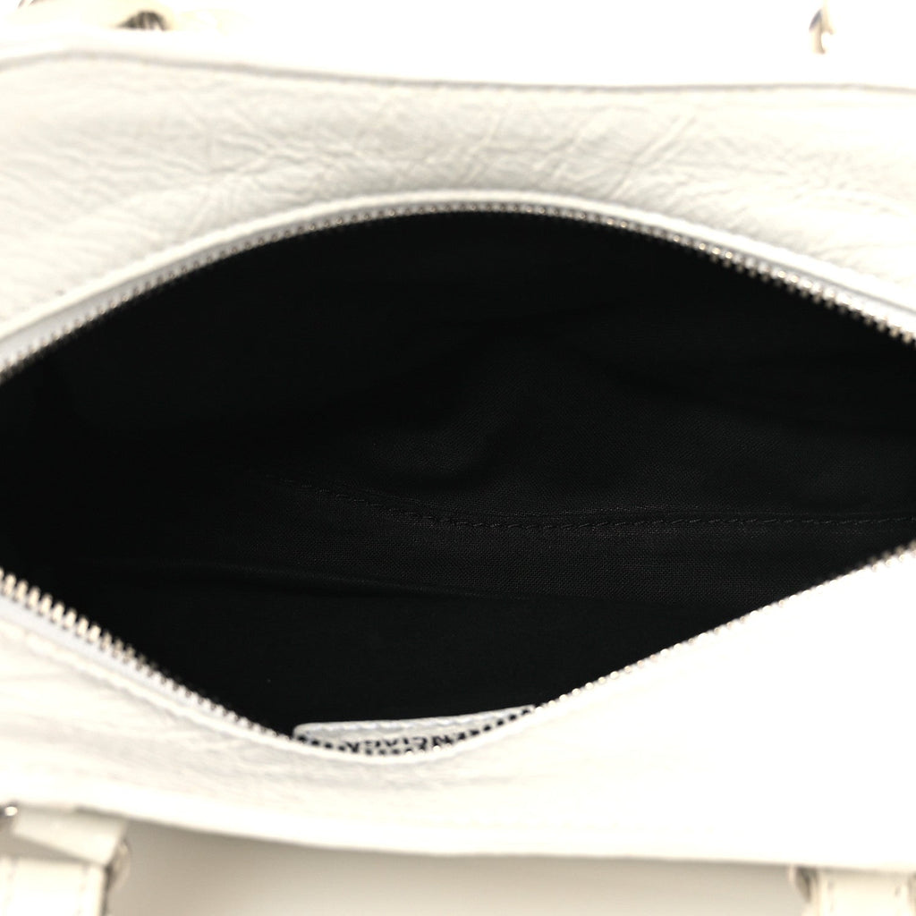 Agneau Arena Crystal Neo Cagole Handbag XS Optic White