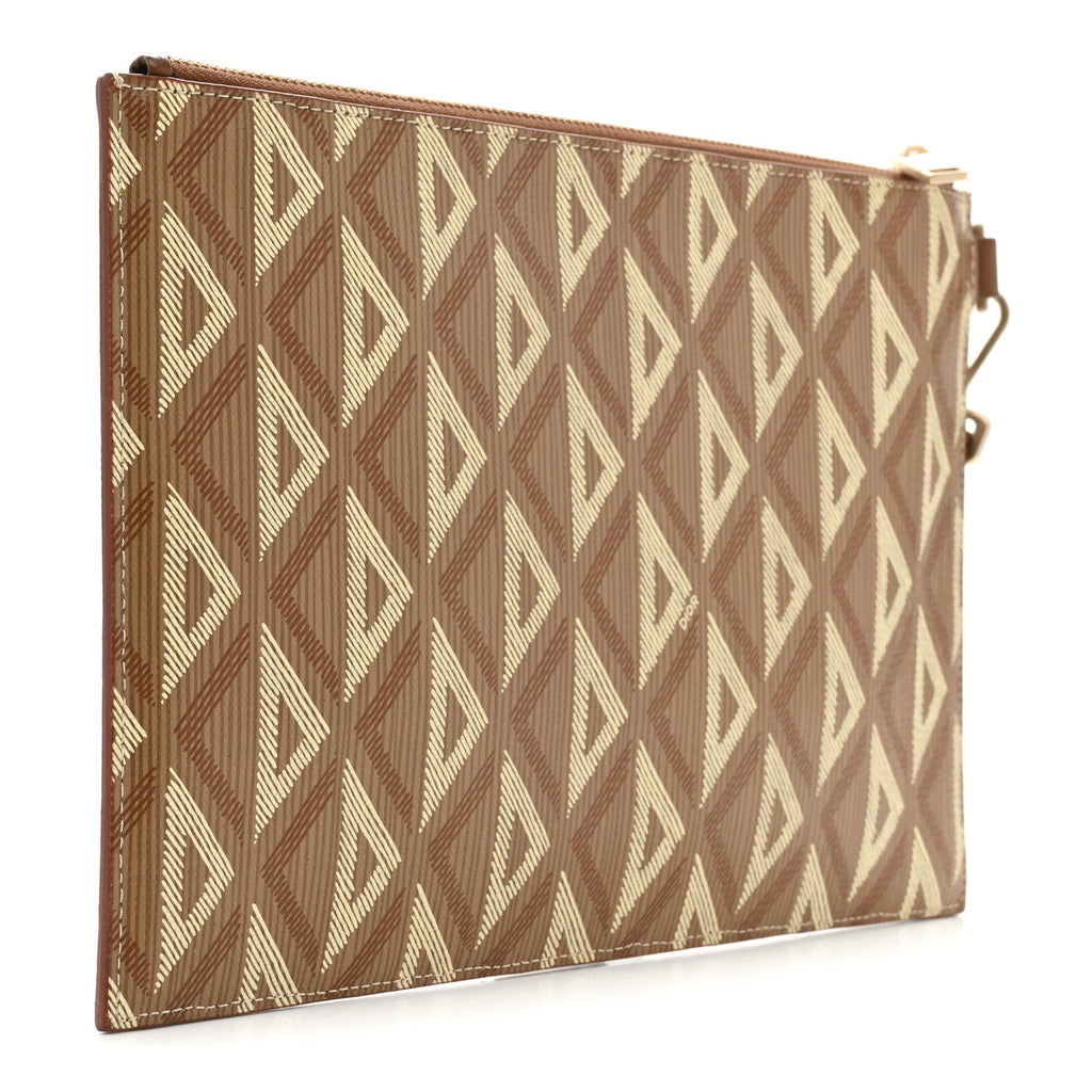 Coated Canvas CD Diamond Hit The Road A5 Pouch Coffee
