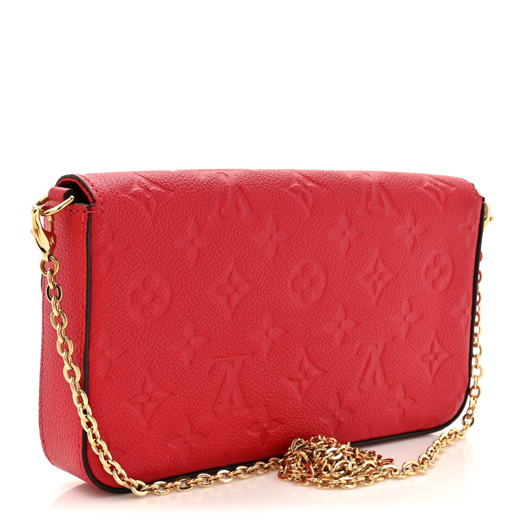 Empreinte Pochette Felicie Chain Wallet Scarlet
