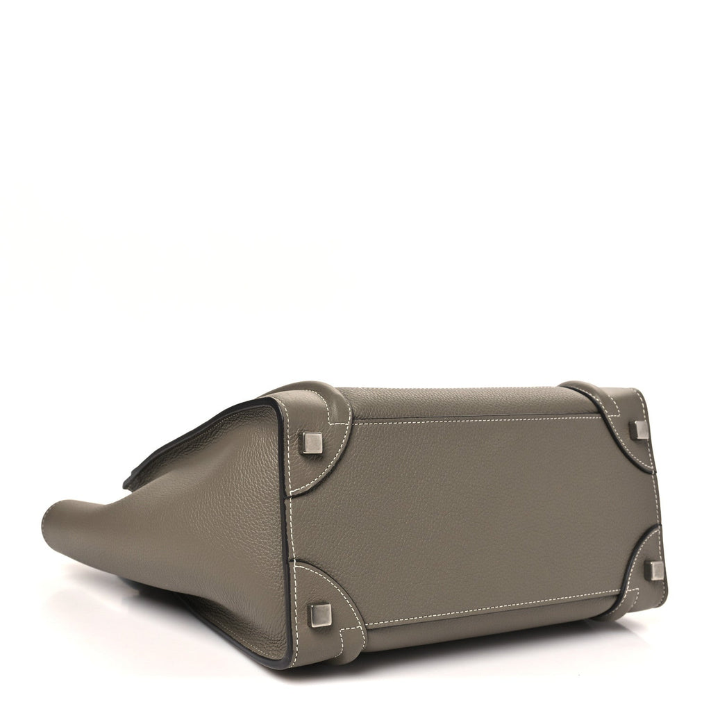 Drummed Calfskin Micro Luggage Souris