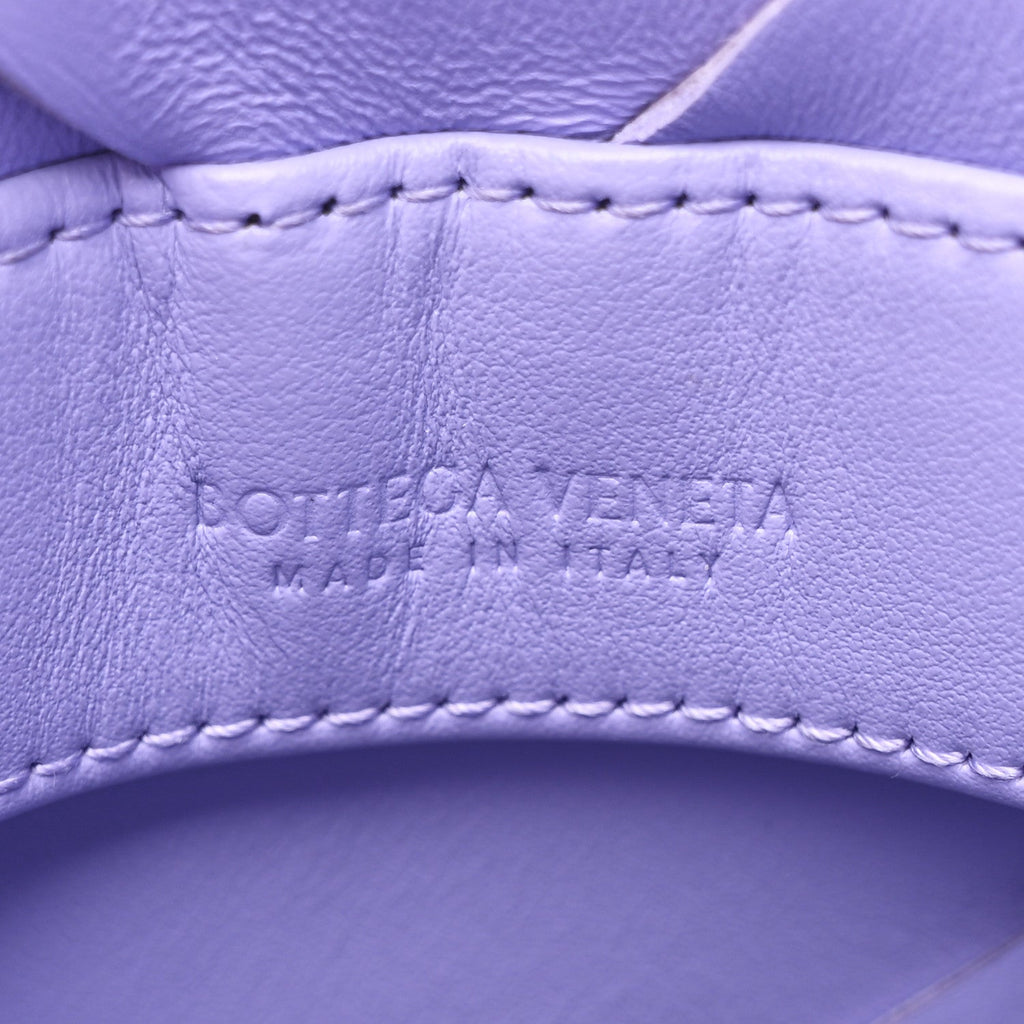 Nappa Maxi Intrecciato Clasp Bucket Bag Wisteria