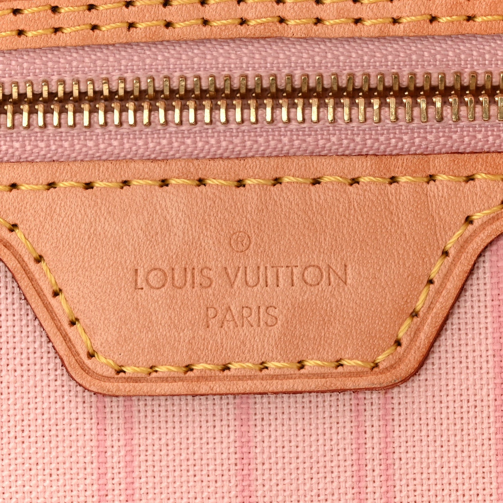 Damier Azur Neo Neverful lMM Rose Ballerine