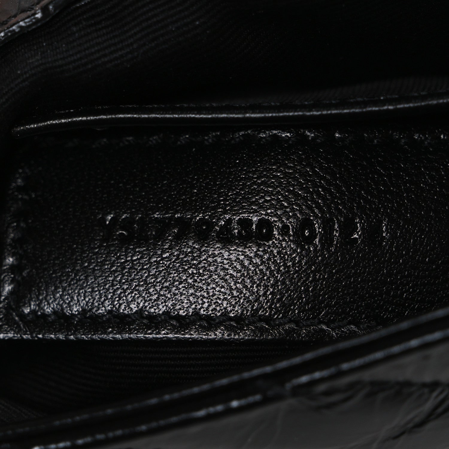 Shiny Calfskin Matelasse Chevron Monogram Mini College Bag Black