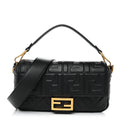 Nappa FF 1974 Embossed Baguette Black