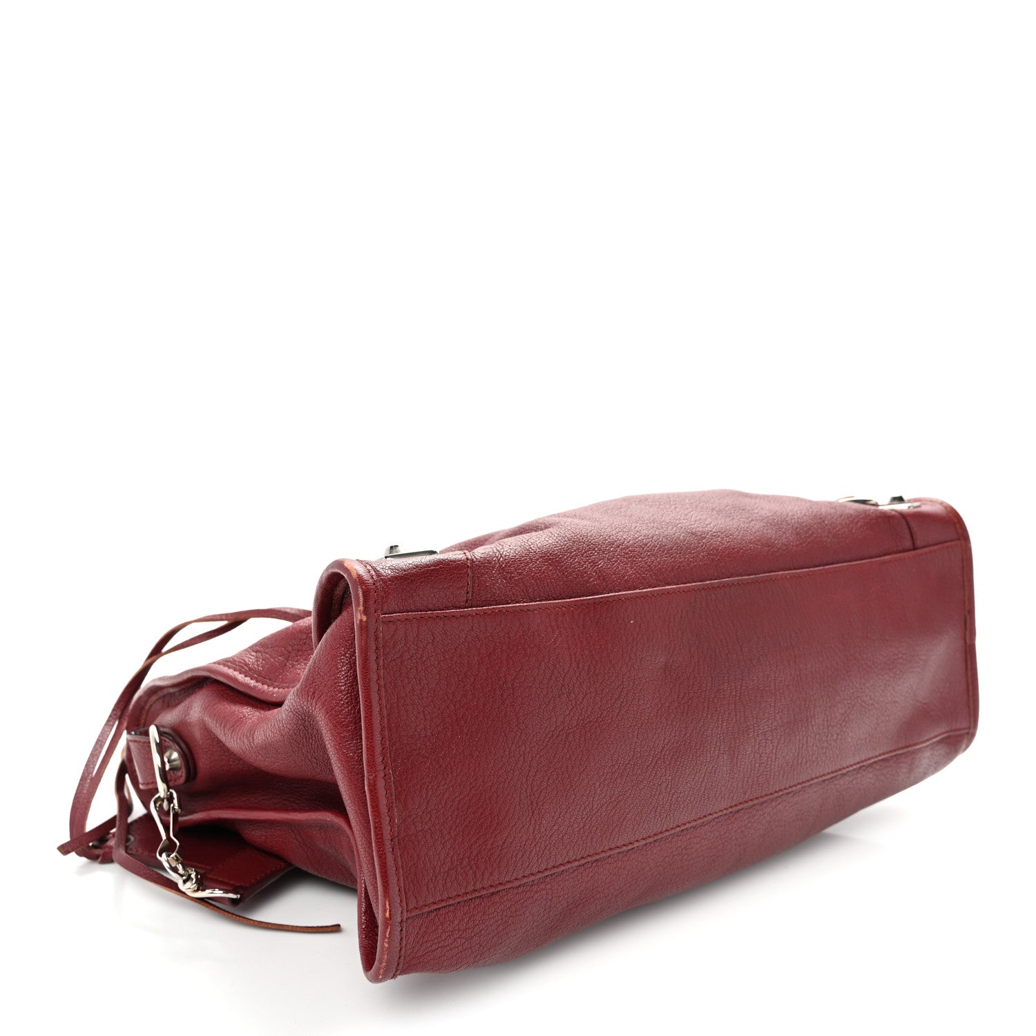 Chevre Silver Metallic Edge Hardware City Cassis