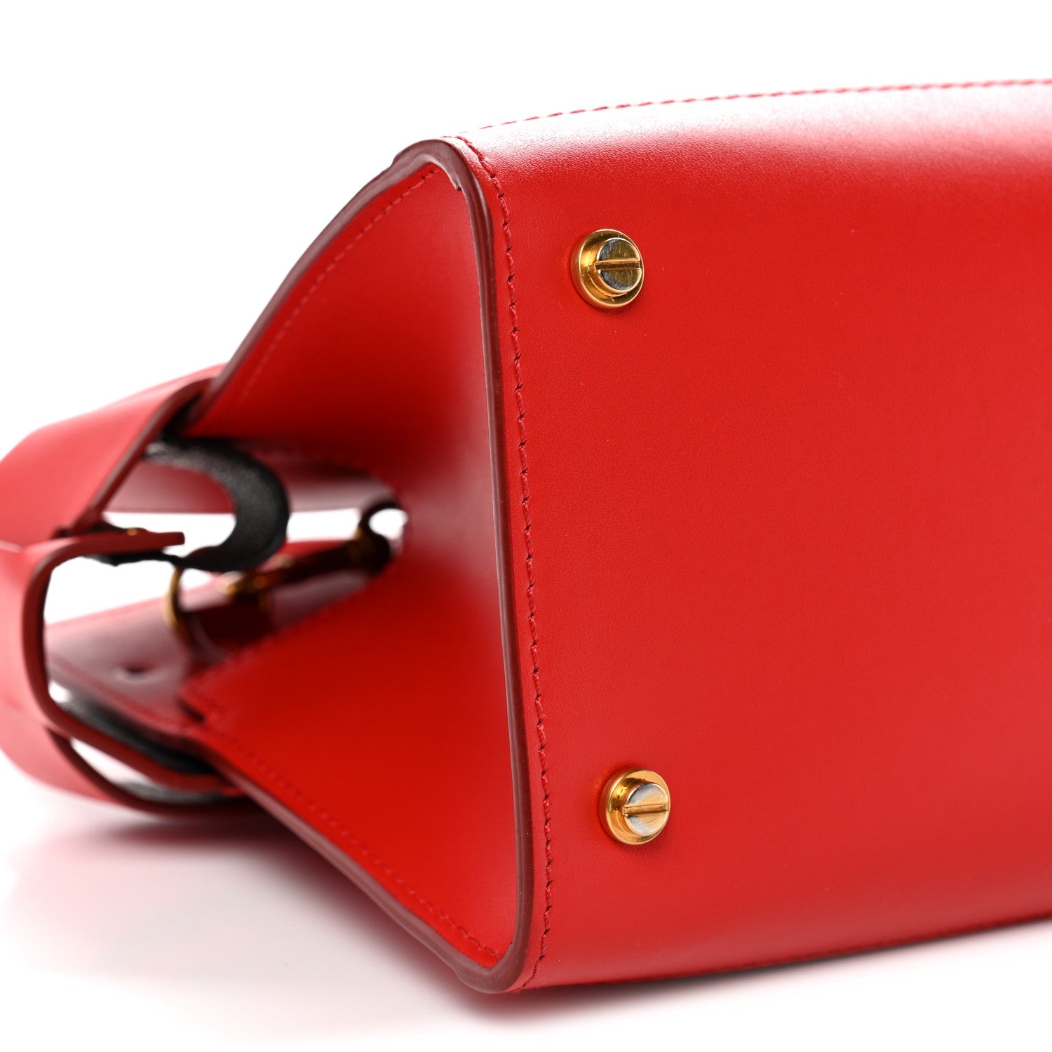 Smooth Calfskin Mini Horizon Satchel Red