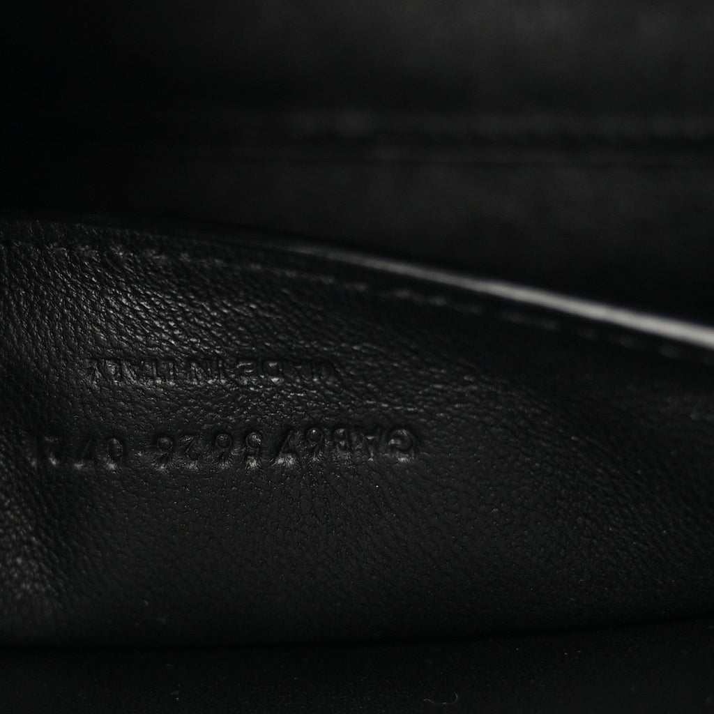 Smooth Calfskin Small Manhattan Shoulder Bag Black