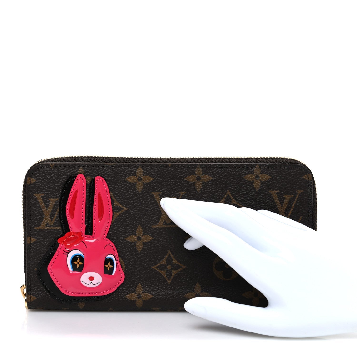 LV X SY  Monogram Rabbit Zippy Wallet Pink