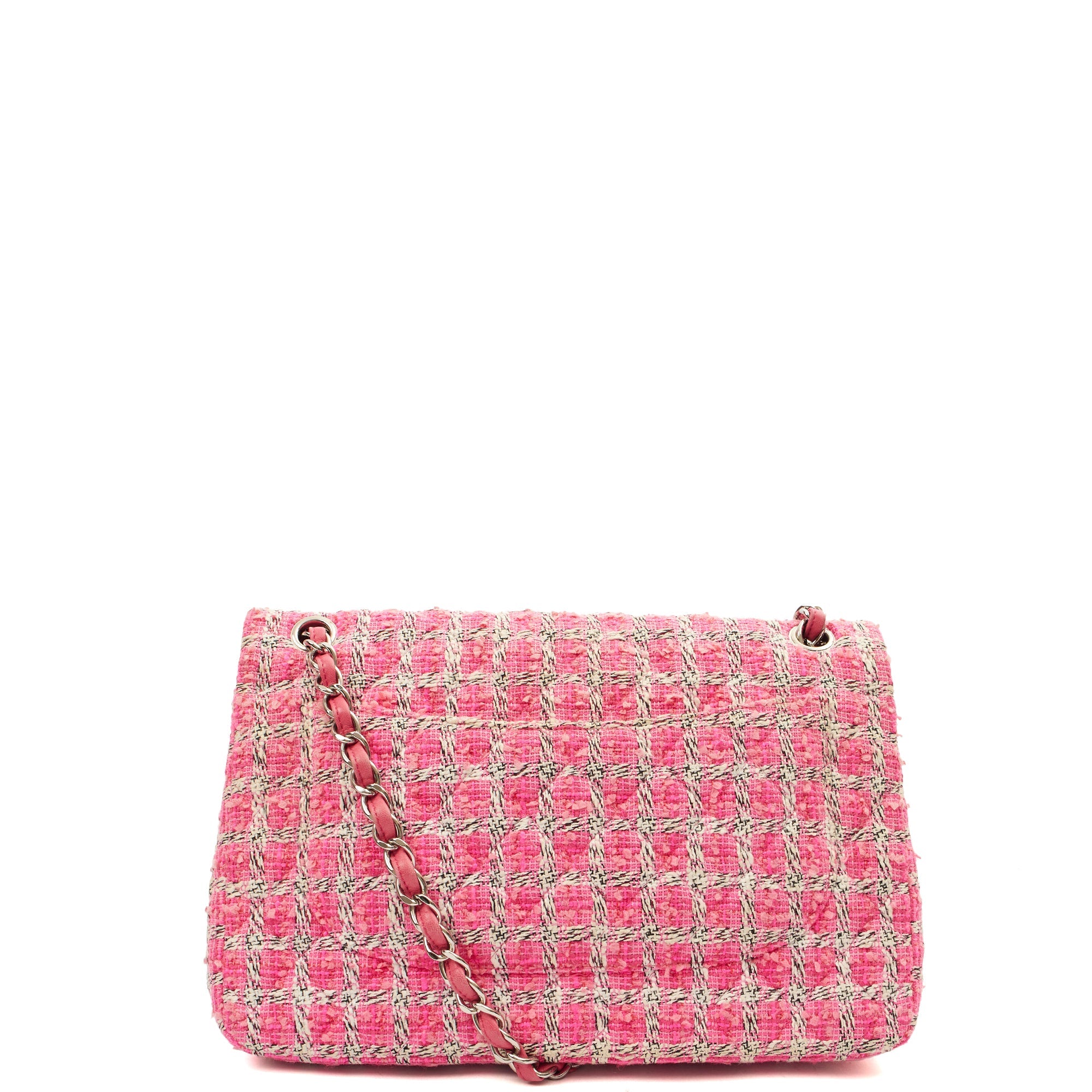 Chanel Shoulder Bag Classic Double Flap - Large in Pink, Tweed