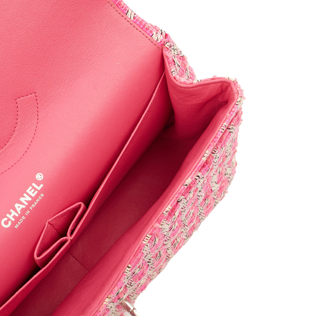 Chanel Shoulder Bag Classic Double Flap - Large in Pink, Tweed