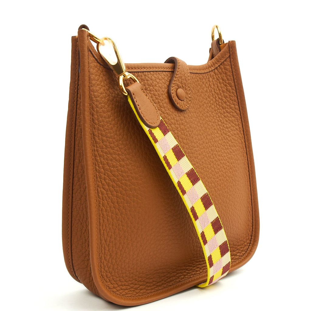 Hermes Cross Body Evelyne 16 in Gold, Togo Leather