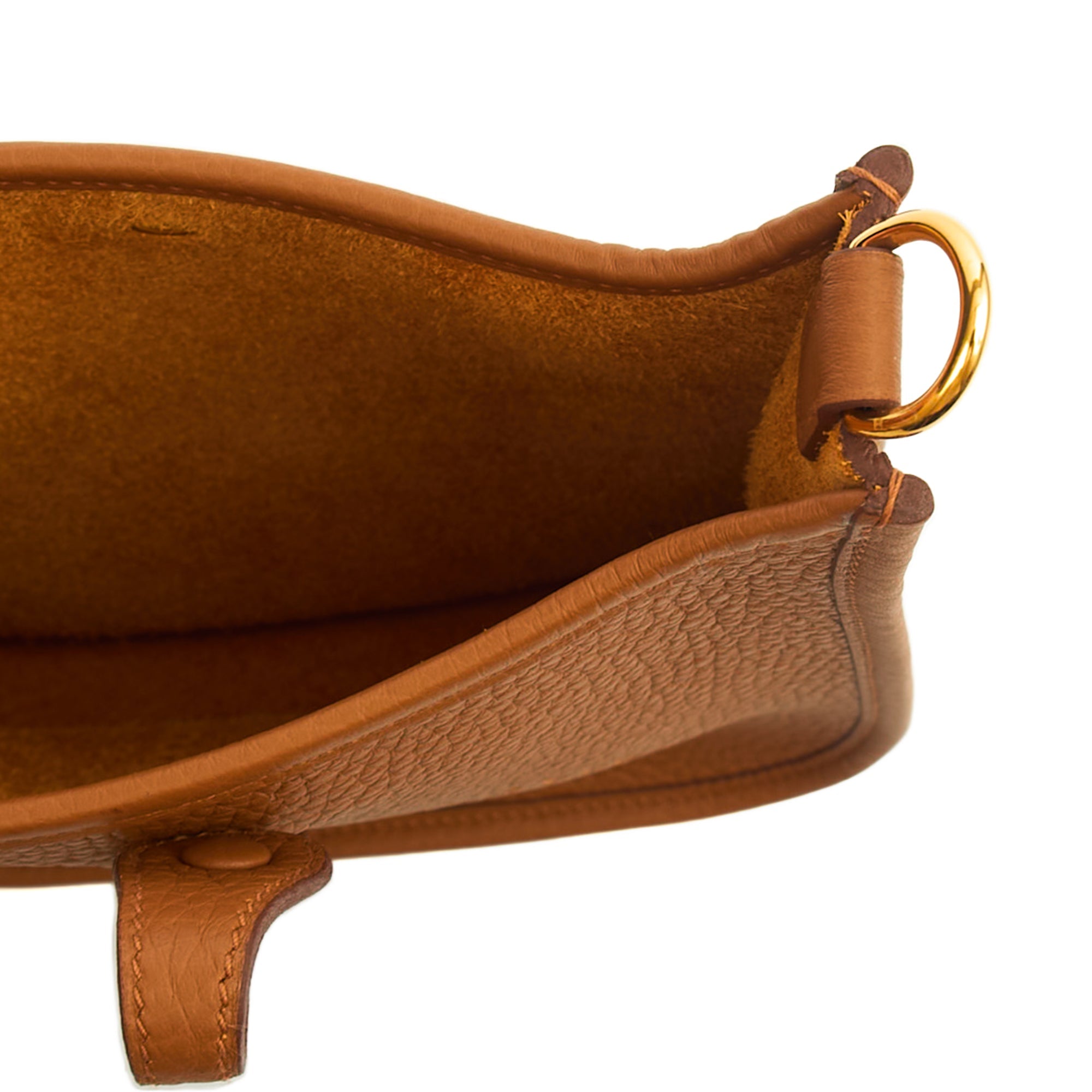 Hermes Cross Body Evelyne 16 in Gold, Togo Leather