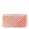 Calfskin Panettone Spiked Zip Around Wallet Pink Multicolor