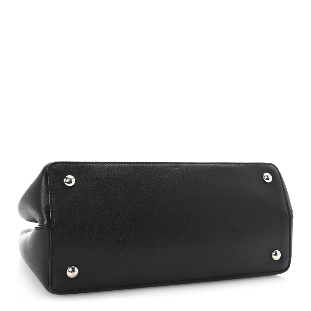 Vitello Dolce Elaphe Petite 2Jours Tote Black Polvere